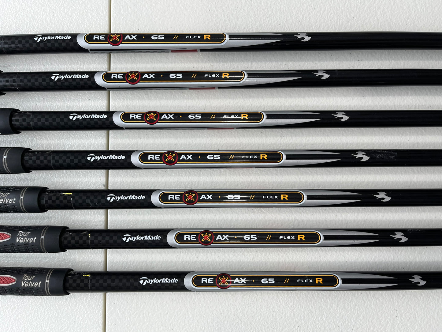 Taylormade Tour Burner Iron Set 4-PW Reax 65 Regular Flex +1/2″ NICE