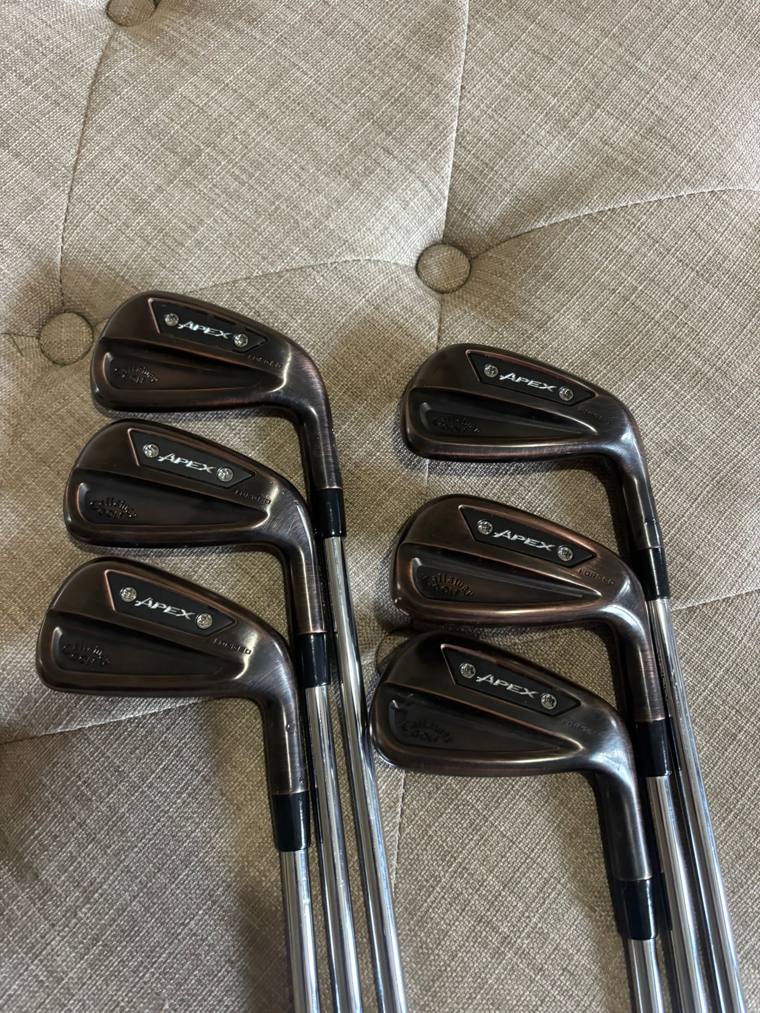 Photo of Callaway Apex Ai300 Brushed Copper Iron Set Regular Flex R300