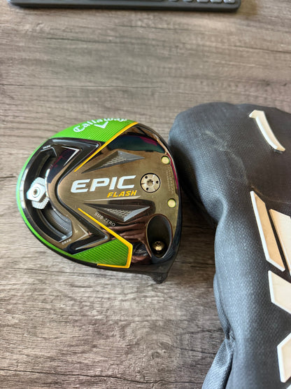 TOUR ISSUE Callaway EPIC Flash Sub Zero Single Diamond Driver 9° +HC Head Only