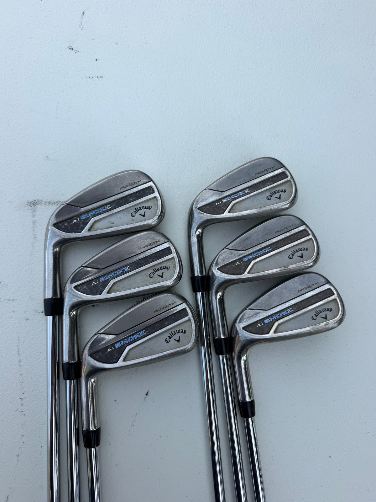 Callaway Paradym Ai Smoke Iron Set 5-PW Elevate MPH 95 Regular Flex Lefty NICE