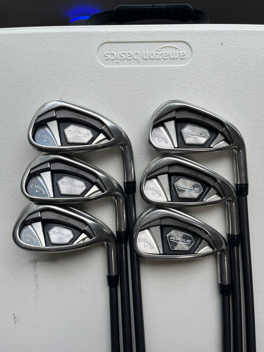 Callaway Rogue X Iron Set 5-PW Synergy 60IR Regular Flex +1/2″ NICE