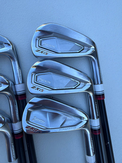 Srixon ZXi5/ZXi7 Combo Iron Set 5-PW KBS C-Taper LTD Black Extra Stiff NICE — photo 3