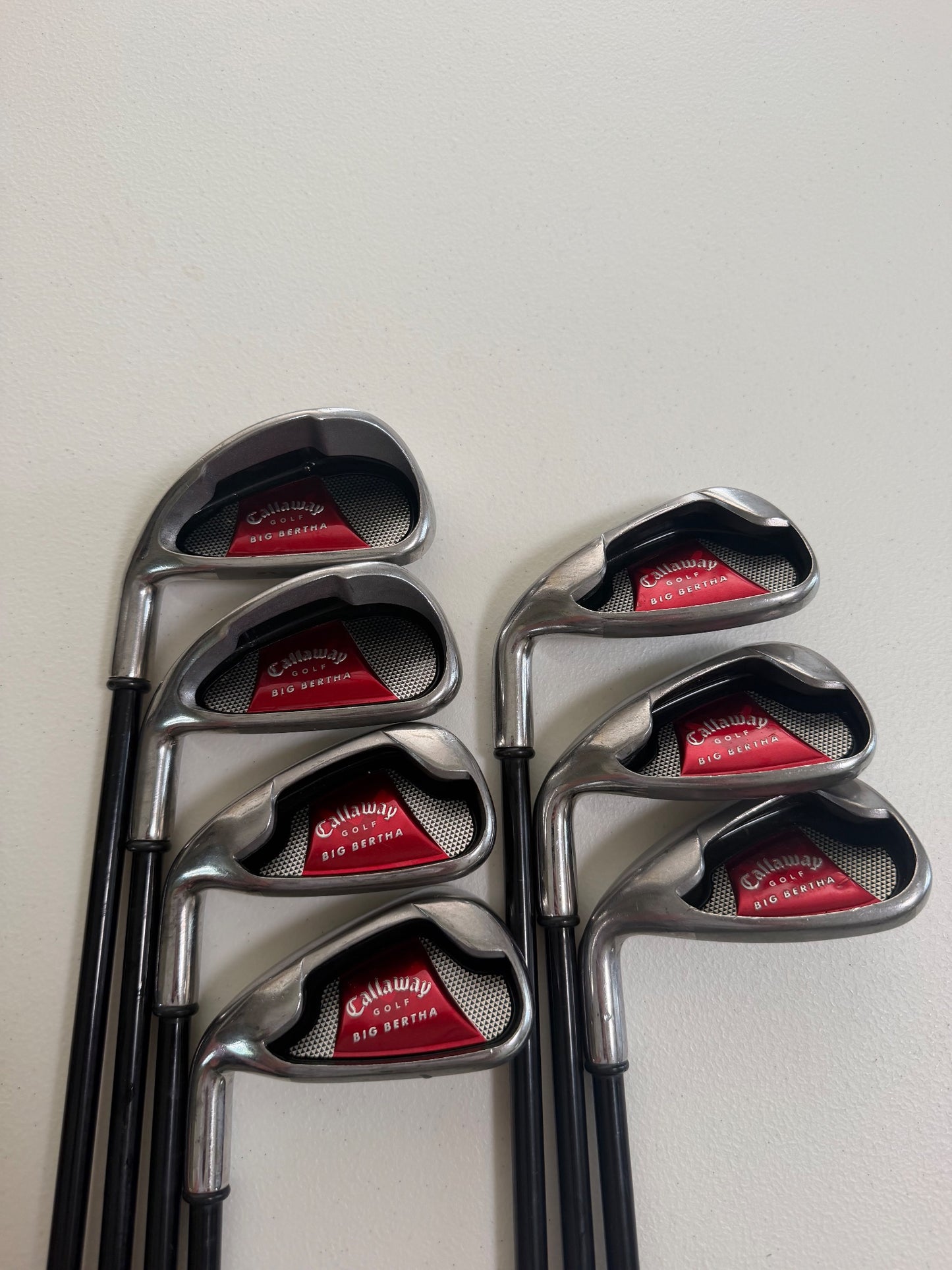 Callaway 2008 Big Bertha Iron Set 4-PW Graphite 65G Senior Flex Lefty READ