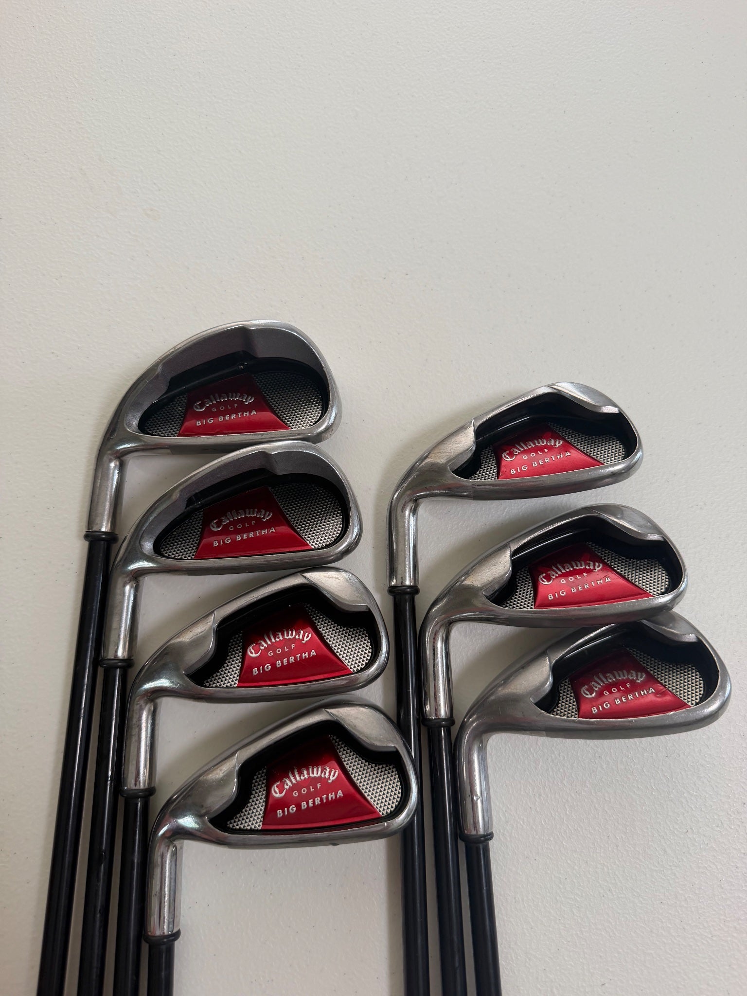 Callaway 2008 Big Bertha Iron Set 4-PW Graphite 65G Senior Flex Lefty READ