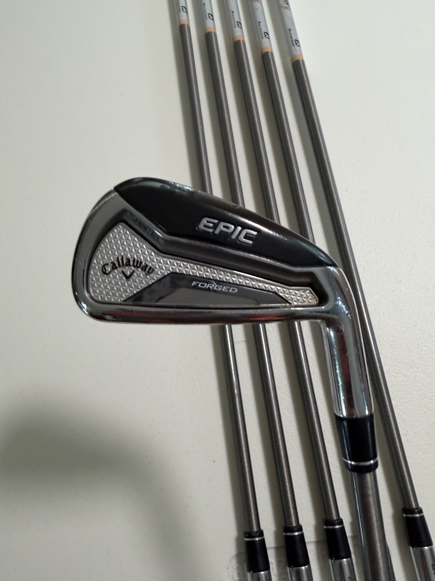 Callaway EPIC Forged Iron Set 5-PW SteelFiber Fc80 F3 Regular Flex +1/2" NICE — photo 8