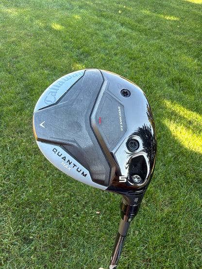 Callaway Quantum Max 5-Wood 18° Denali Frost Silver Stiff Flex 42.25" +HC NICE