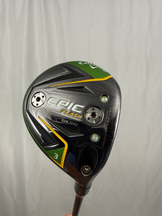 Photo of Callaway EPIC flash sub zero 3-Wood 15° Stiff Flex Hzrdus Smoke