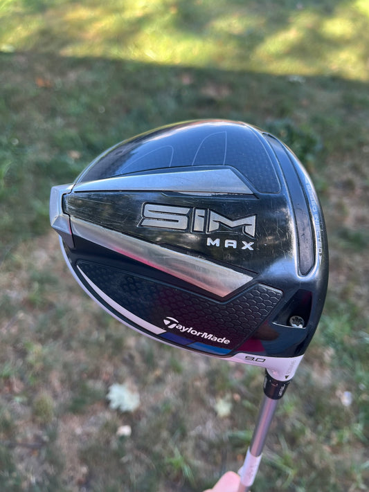 Taylormade Sim Max Driver 9° Ascent 60 Stiff Flex 45.5″ NICE
