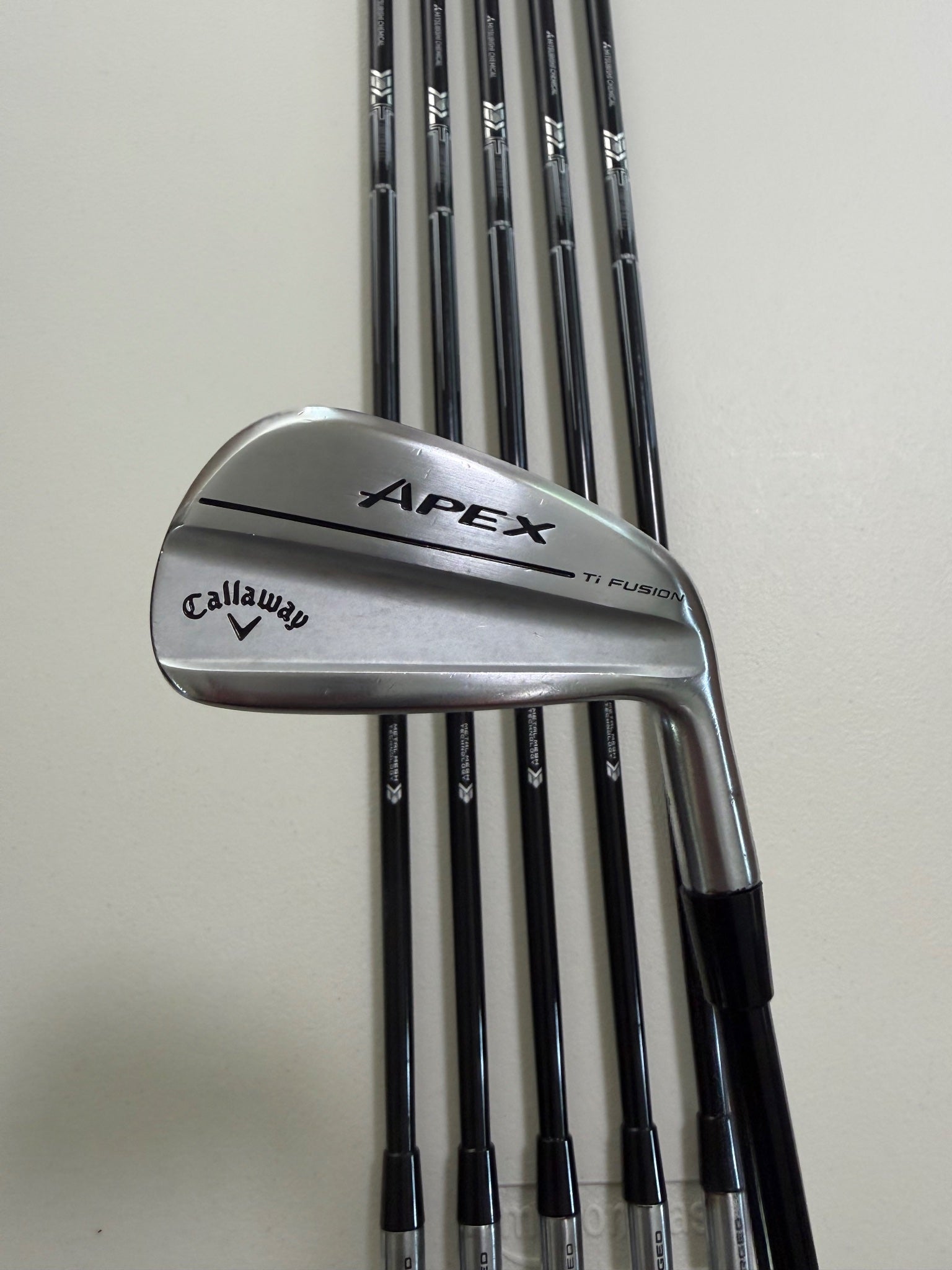 Callaway Apex Ti Fusion Plated Iron Set 5-PW MMT 105S Stiff Flex NICE — photo 8