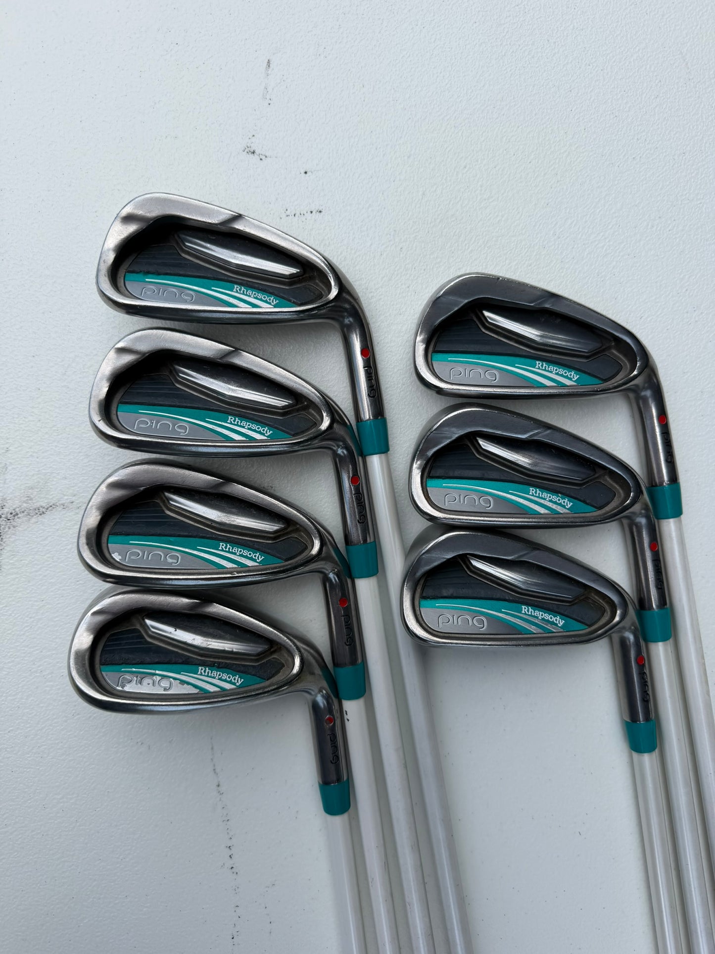 Ping 2015 Rhapsody Iron Set 5-PW, UW Red Dot ULT 220 Ladies Flex Standard NICE