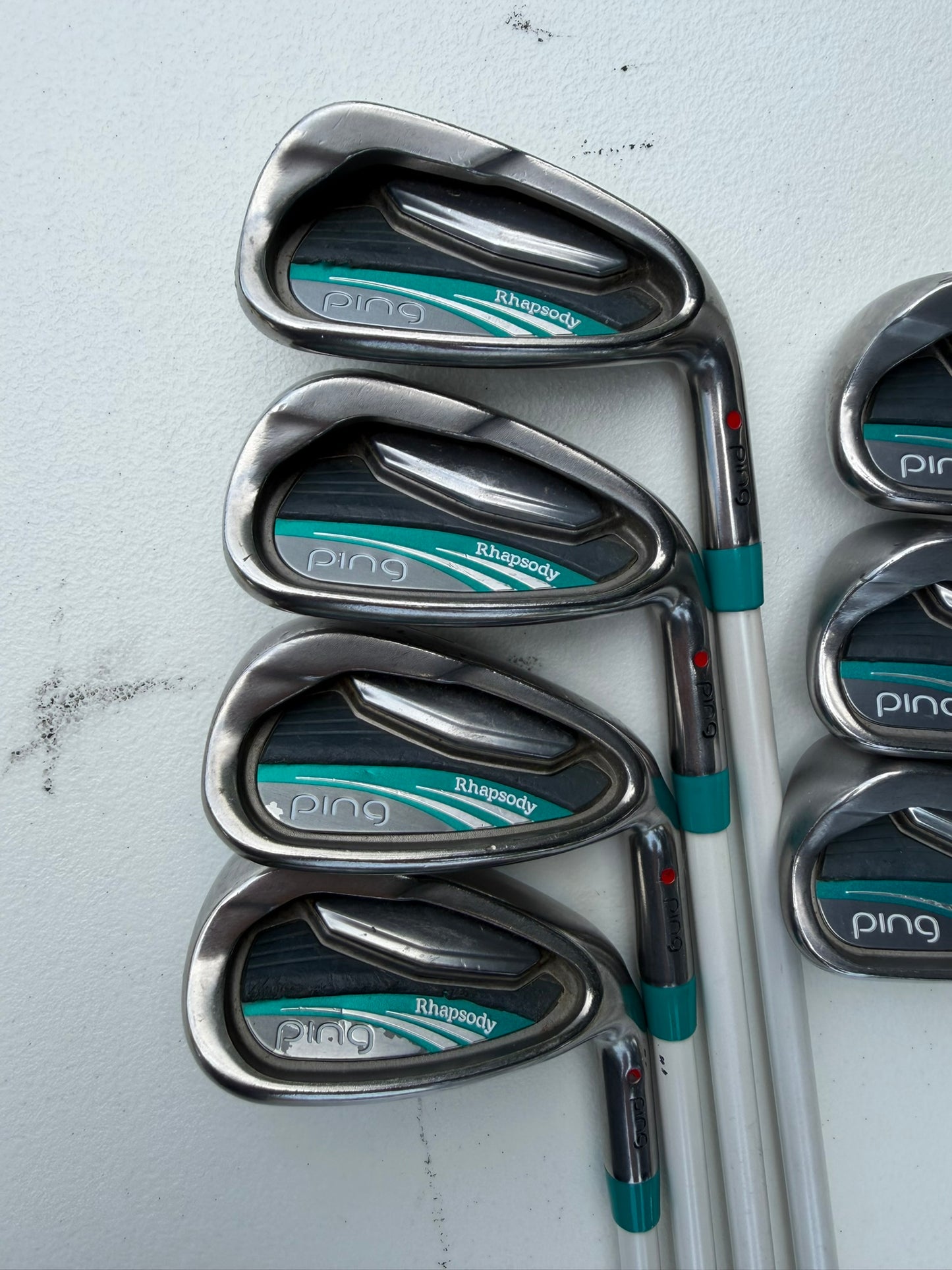 Ping 2015 Rhapsody Iron Set 5-PW, UW Red Dot ULT 220 Ladies Flex Standard NICE
