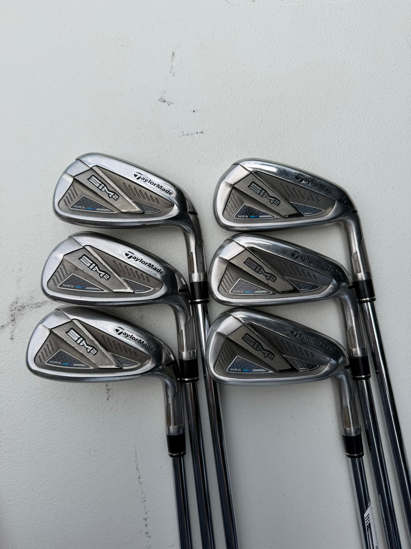 Taylormade SIM2 MAX Iron Set 5-PW KBS Max MT 85 Stiff Flex Standard NICE
