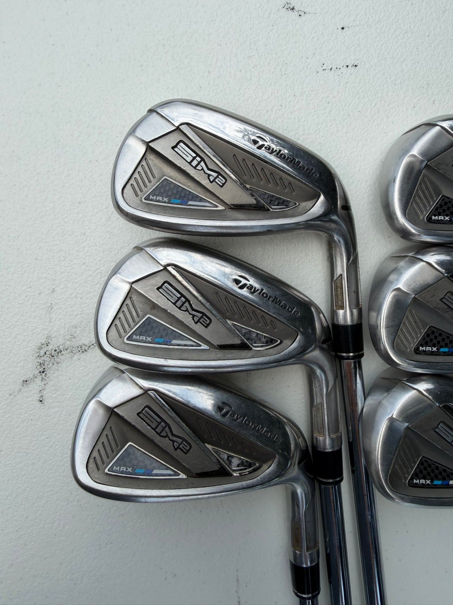 Taylormade SIM2 MAX Iron Set 5-PW KBS Max MT 85 Stiff Flex Standard NICE