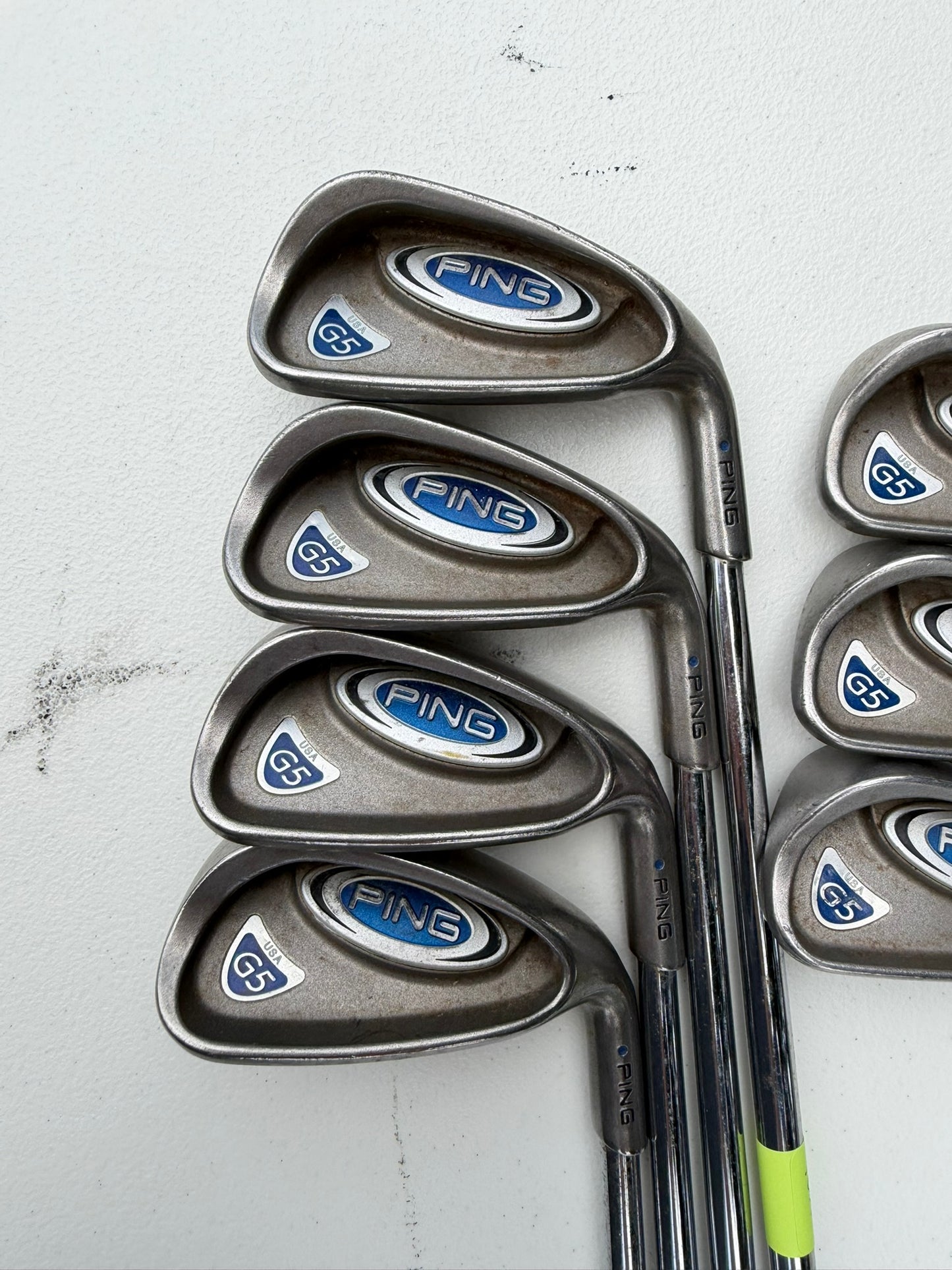 Ping G5 Iron Set 4-PW Blue Dot Cushin Stiff Flex +1/4″ READ