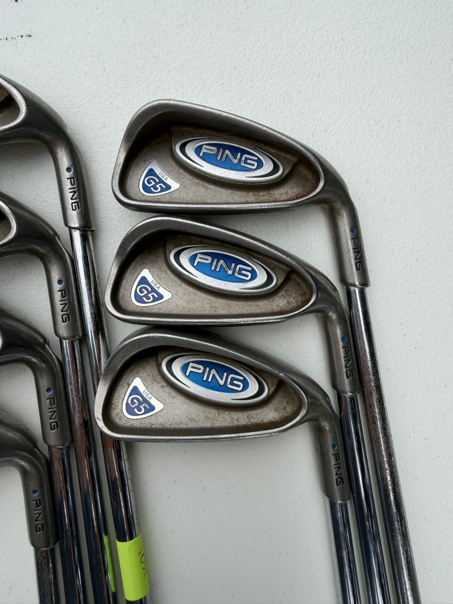 Ping G5 Iron Set 4-PW Blue Dot Cushin Stiff Flex +1/4″ READ