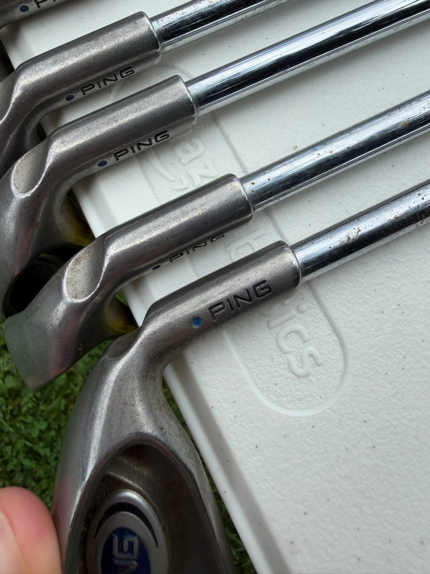 Ping G5 Iron Set 4-PW Blue Dot Cushin Stiff Flex +1/4″ READ