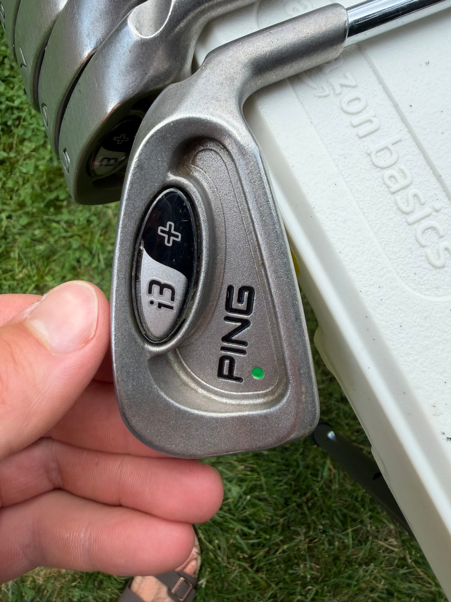 Ping i3 + Plus Iron Set 4-PW Green Dot True Temper Regular Flex +1/4″ NICE