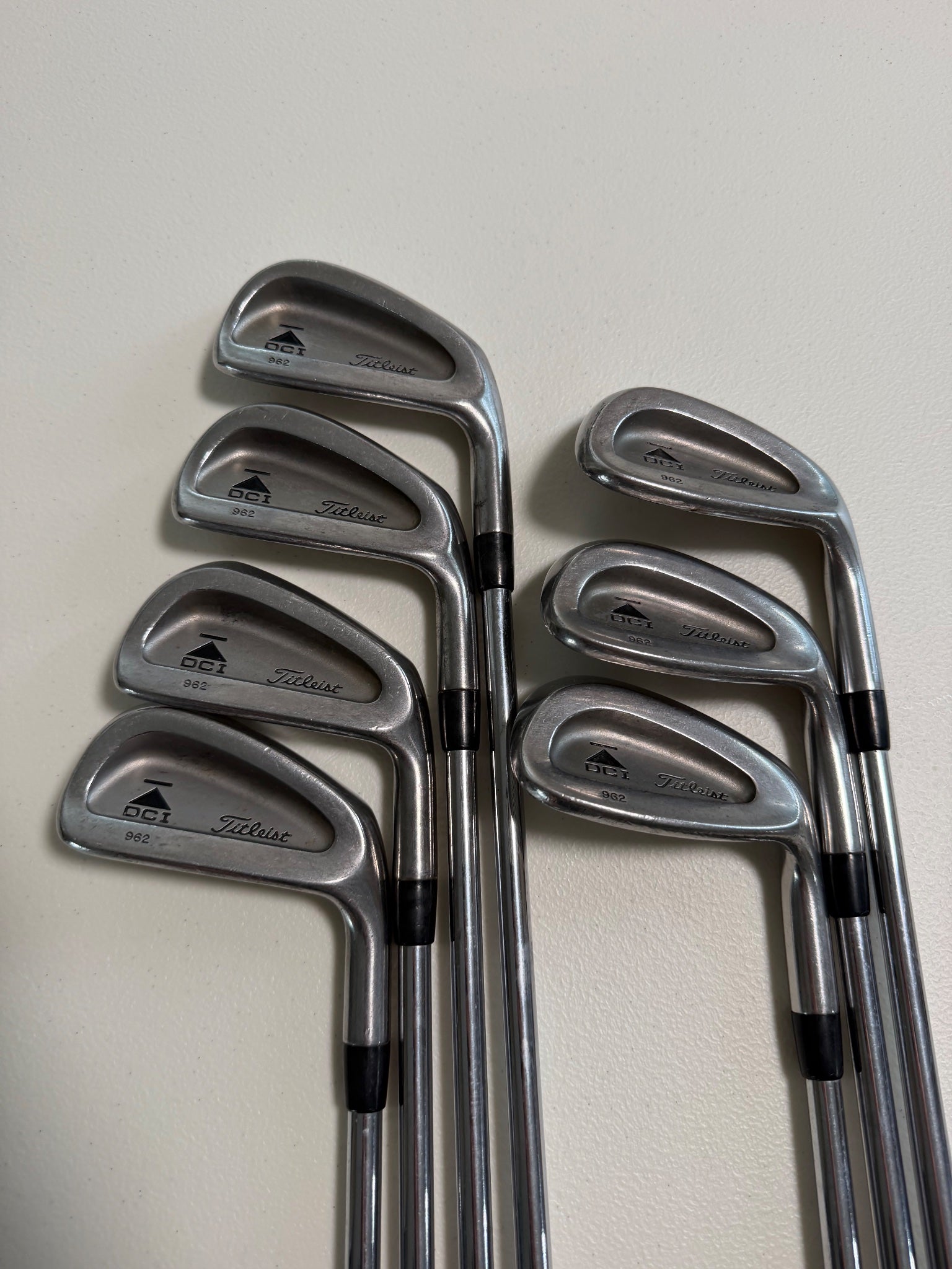 Titleist DCI 962 Iron Set 3-PW (NO 7 IRON) Stiff Flex -1/2" READ