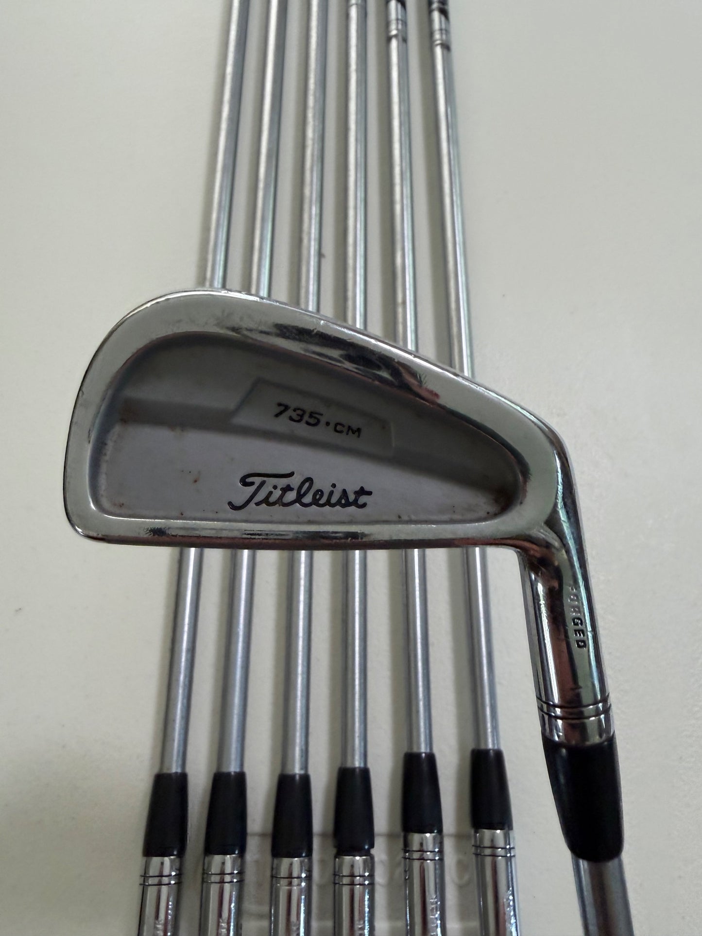 Titleist 735.CM Chrome Iron Set 3-PW (NO 8 IRON) Rifle Stiff Flex +1/2" READ — photo 7