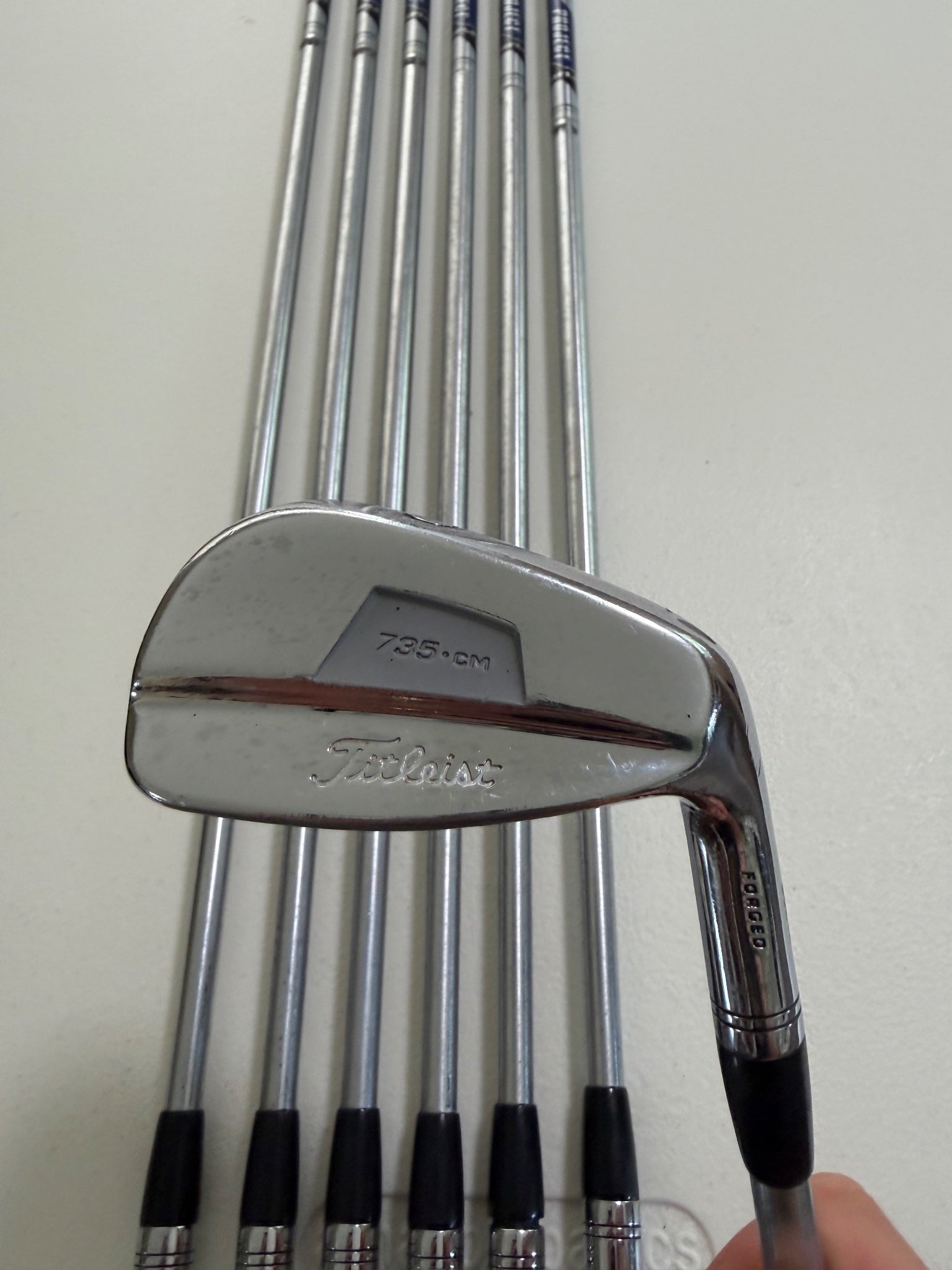 Titleist 735.CM Chrome Iron Set 3-PW (NO 8 IRON) Rifle Stiff Flex +1/2" READ — photo 8
