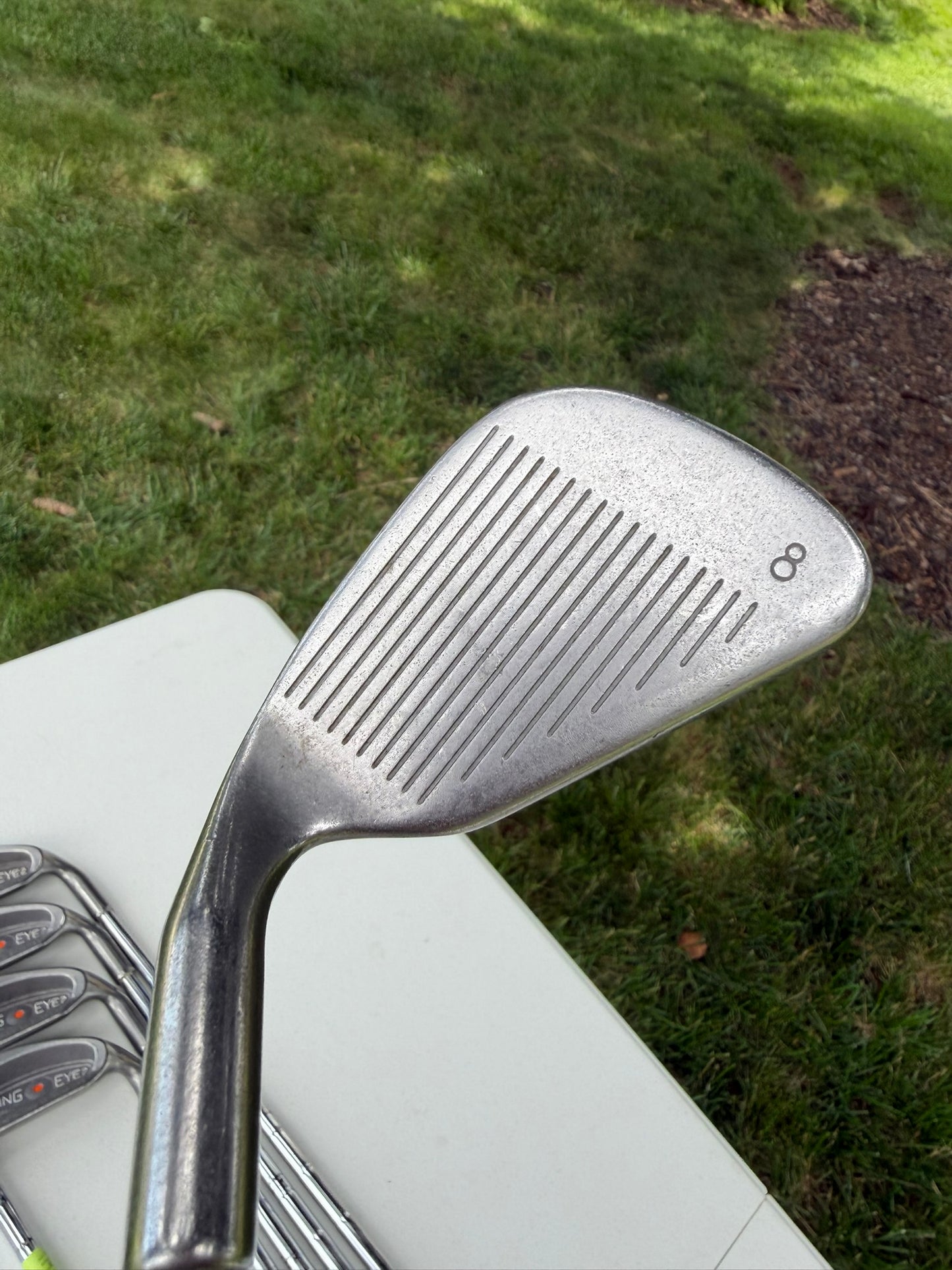 Ping Eye 2 Iron Set 3-PW Orange Dot ZZ Lite Stiff Flex NICE