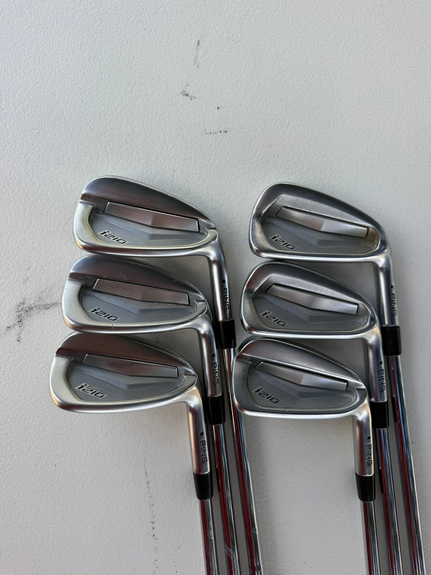Ping i210 Iron Set 5-PW Black Dot KBS Tour 90 Stiff Flex +1/4″ NICE