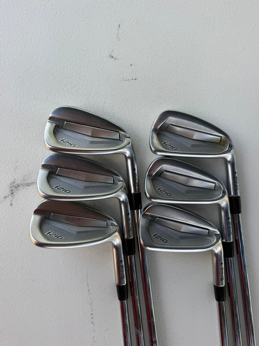 Ping i210 Iron Set 5-PW Black Dot KBS Tour 90 Stiff Flex +1/4" NICE