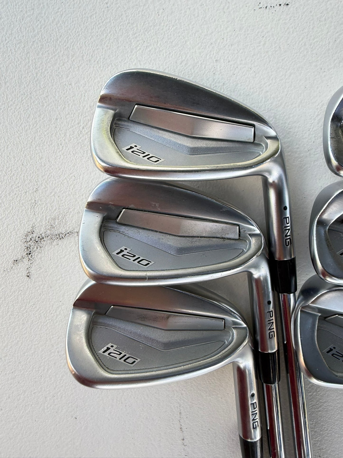 Ping i210 Iron Set 5-PW Black Dot KBS Tour 90 Stiff Flex +1/4″ NICE