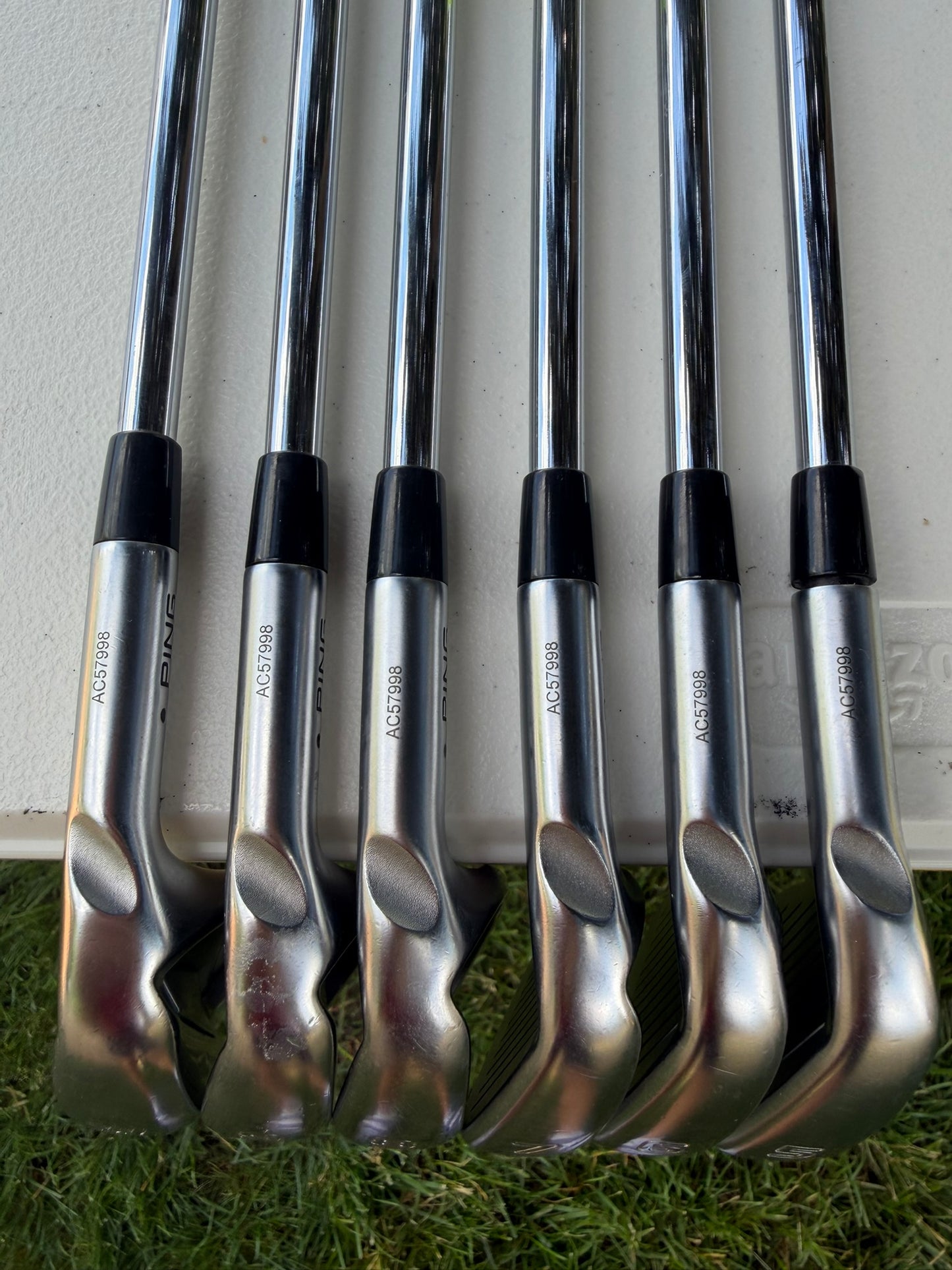 Ping i210 Iron Set 5-PW Black Dot KBS Tour 90 Stiff Flex +1/4″ NICE
