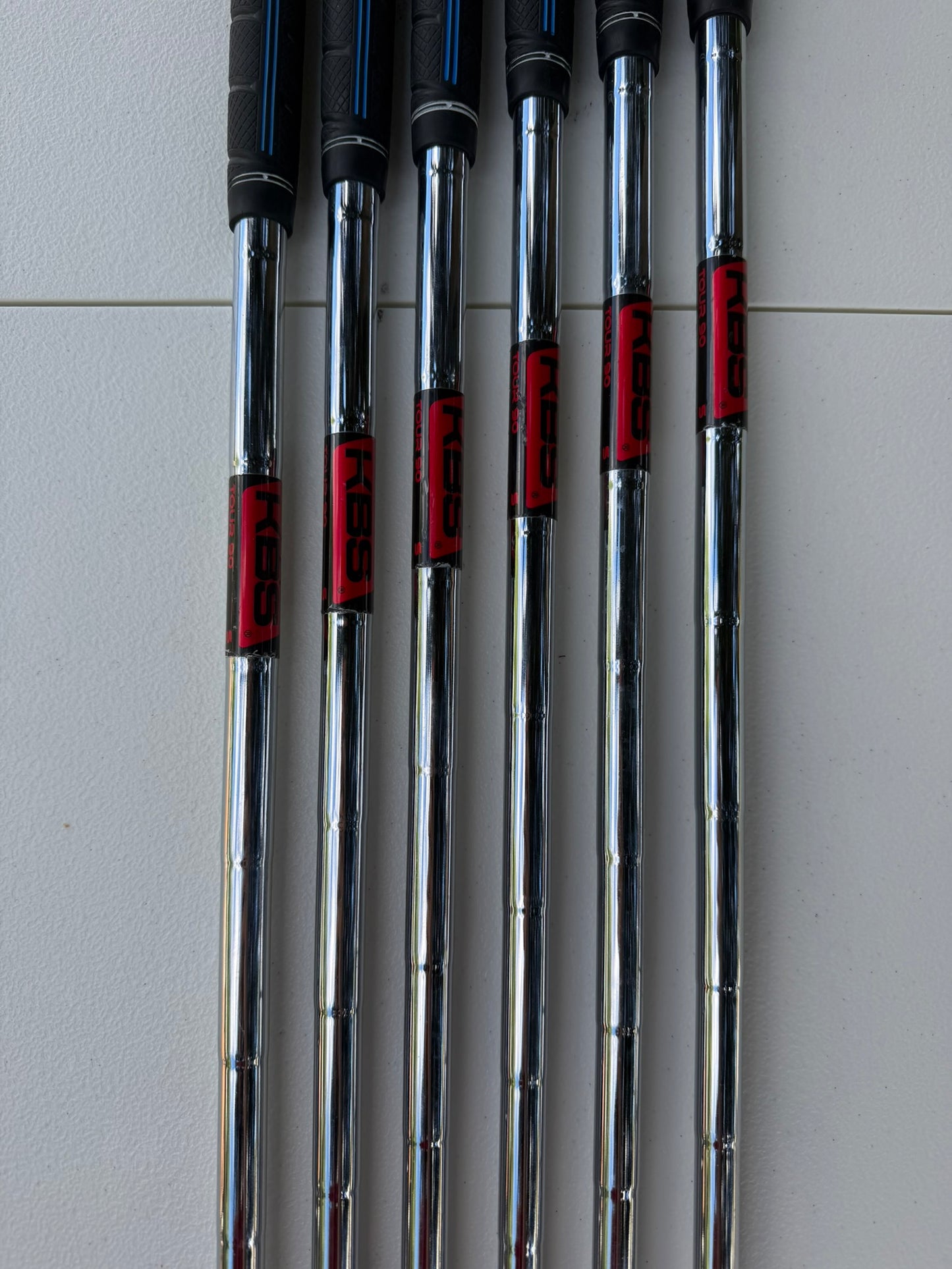 Ping i210 Iron Set 5-PW Black Dot KBS Tour 90 Stiff Flex +1/4″ NICE