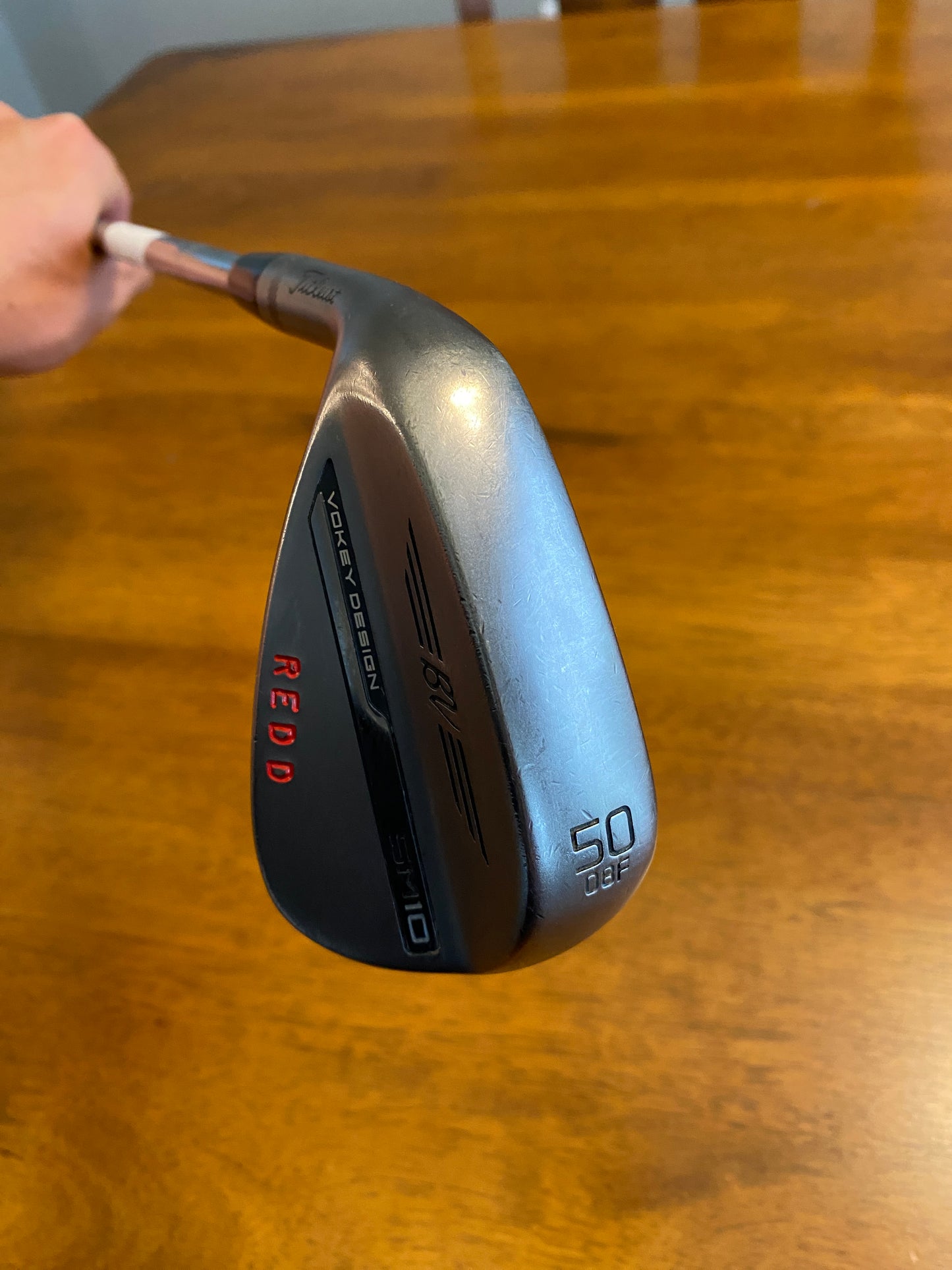 Titleist Vokey SM10.F Nickel Wedge 50° / 8 AMT White Extra Stiff Lefty 36.25″