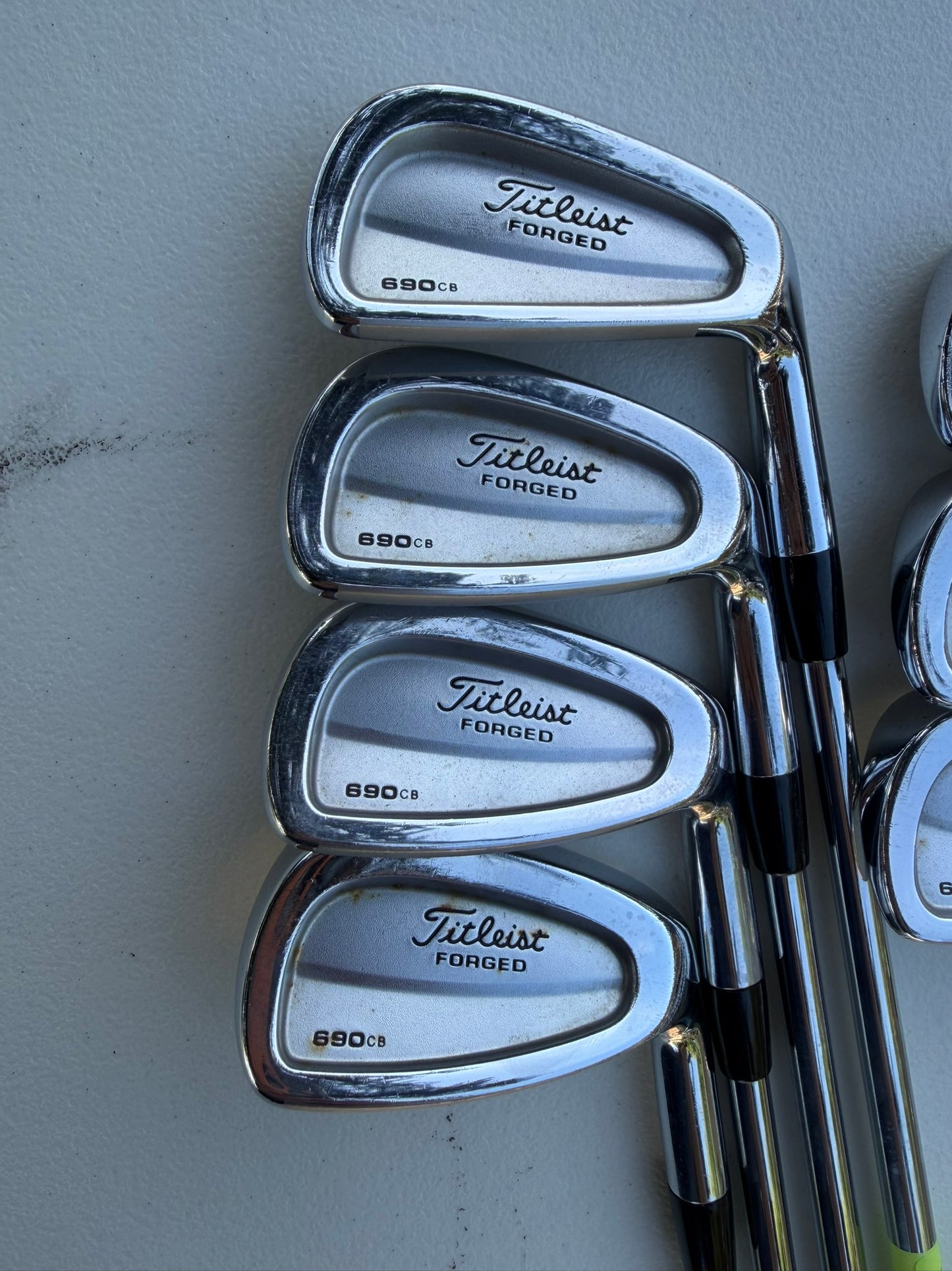 Titleist 690 CB Forged Iron Set 4-PW FCM 6.5 Rifle Extra Stiff Flex STD NICE