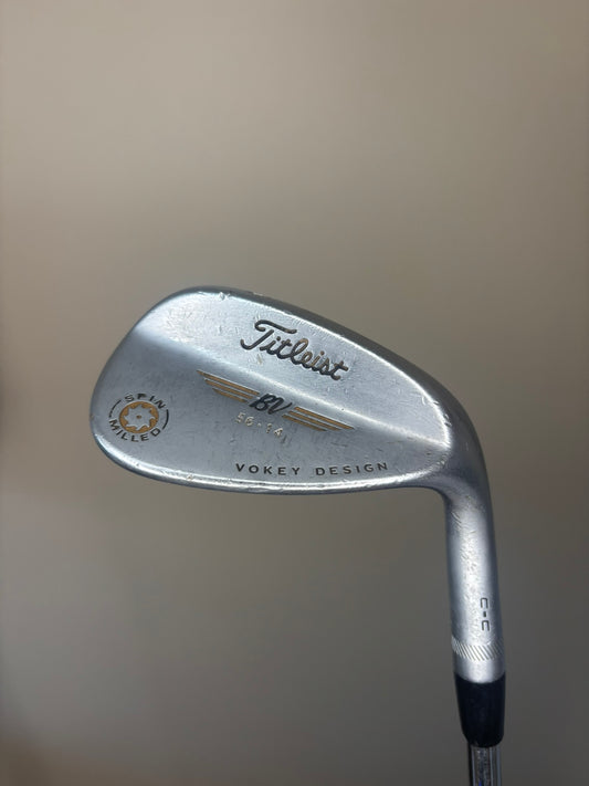 Titleist Vokey Spin Milled CC Chrome Sand Wedge 56° / 14 S200 Stiff Flex 35.25″