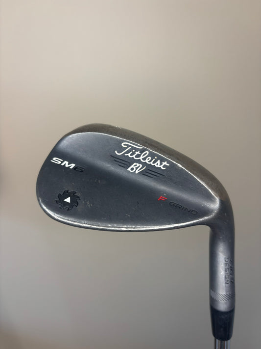 Titleist Vokey SM6 Jet Black Raw Sand Wedge 56° Wedge Flex 35.75″ READ