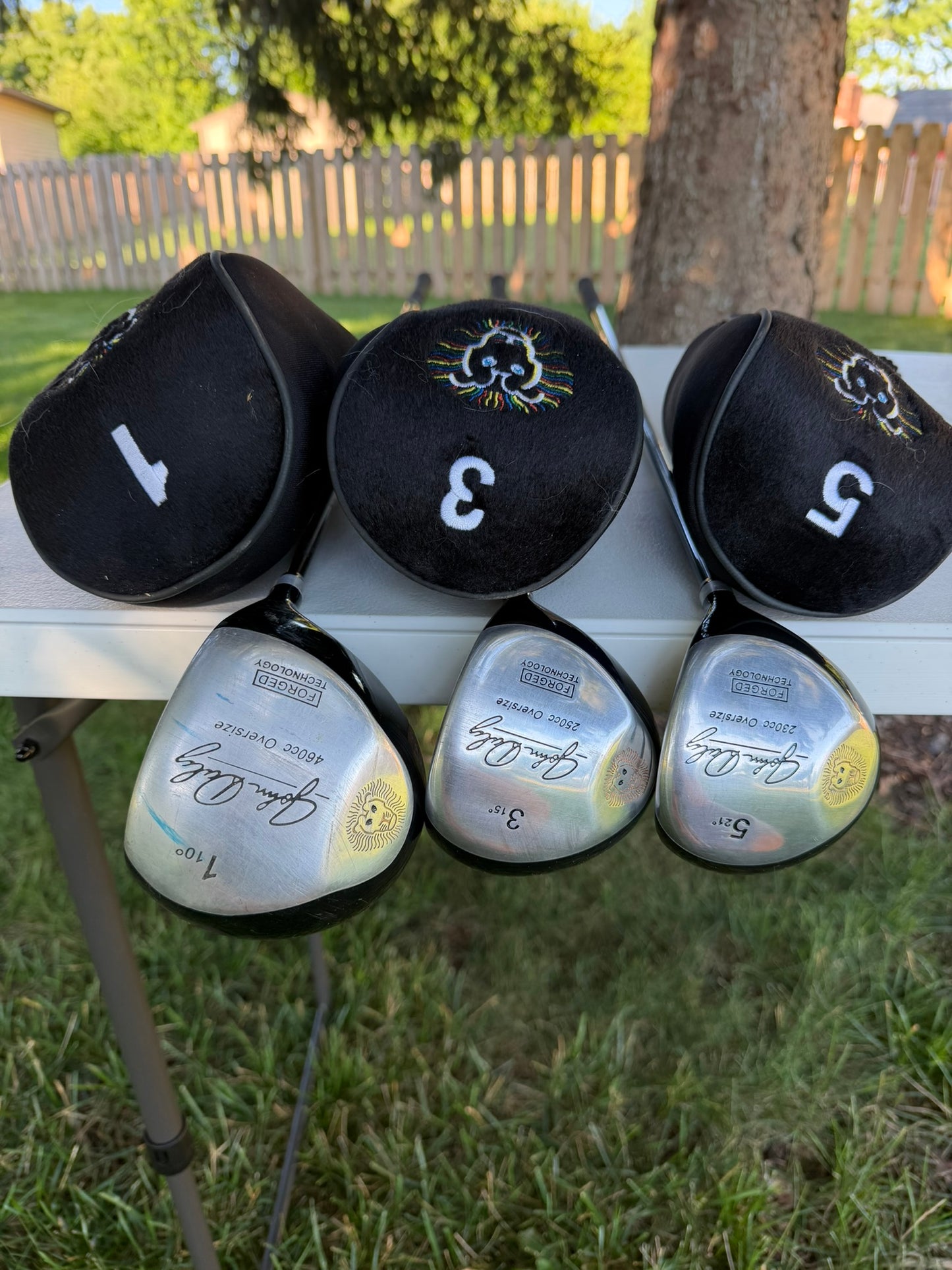 John Daly Oversize Wood Set Driver, 3w, 5w Regular Flex Standard +HC NICE