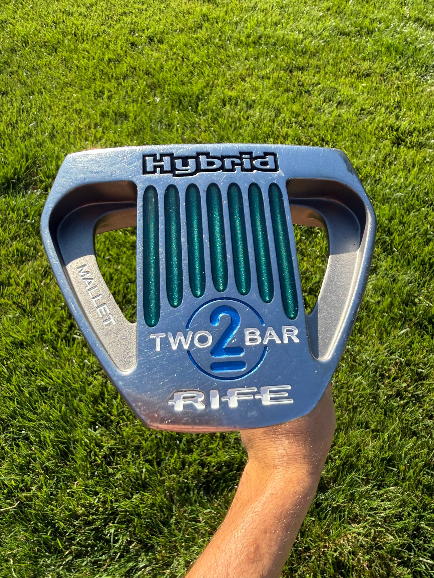 Rife Hybrid Two Bar Mallet Center Shaft Putter 35" NICE