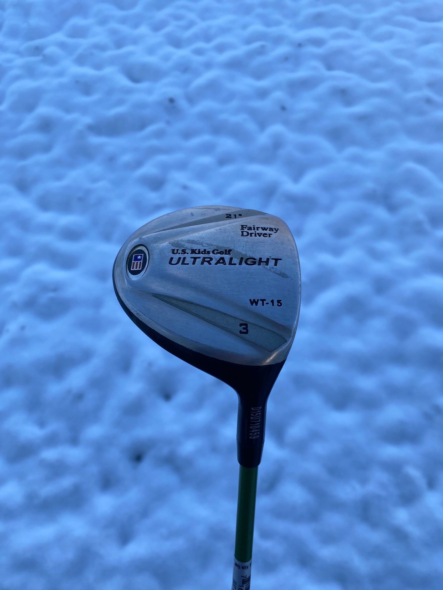 U.S. Kids Ultralight WT-15 3-Wood 21° Youth Flex 36.25″ +HC NICE