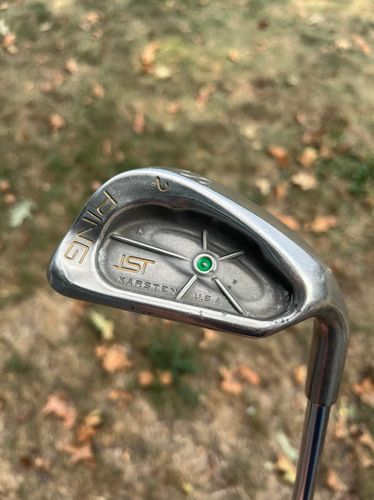 Ping ISI Nickel S2 Sand Wedge Green Dot Cushin JZ Stiff Flex 35.5″ NICE